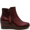 SUSST WOMENS WEDGE ZIP ANKLE BOOT - MULBERRY